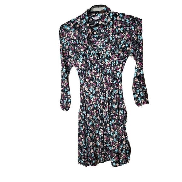 Nanette Lepore NWT Women's Black Moody Treasures Floral Dress Size 2 NEW t22 - Picture 1 of 8